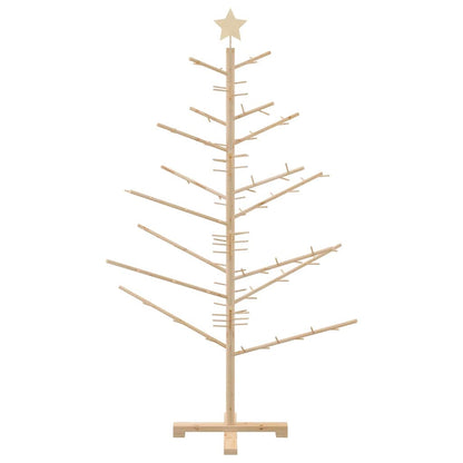 Wooden Christmas Tree with Stand Natural 150 cm Solid pine wood