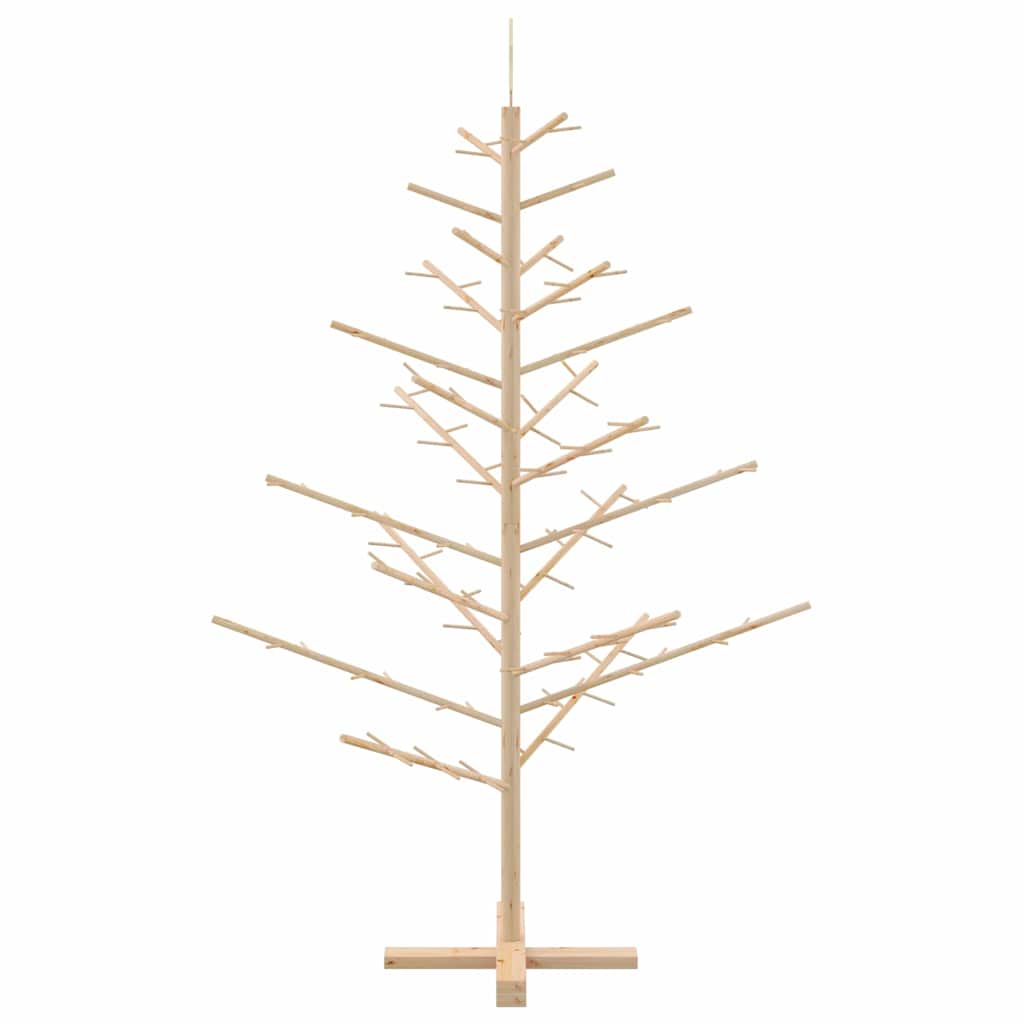 Wooden Christmas Tree with Stand Natural 150 cm Solid pine wood