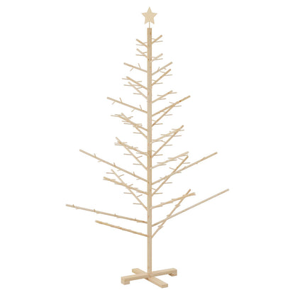 Wooden Christmas Tree with Stand Natural 180 cm Solid pine wood