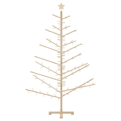 Wooden Christmas Tree with Stand Natural 180 cm Solid pine wood