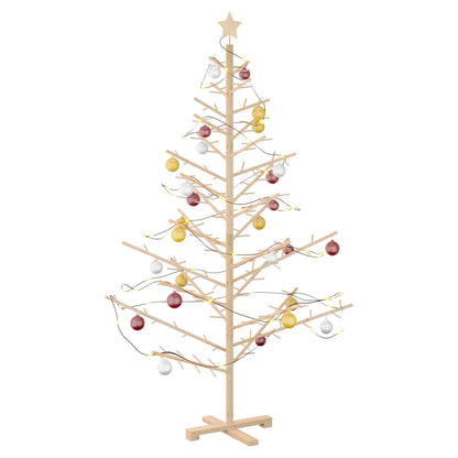 Wooden Christmas Tree with Stand Natural 180 cm Solid pine wood
