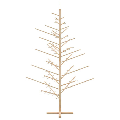 Wooden Christmas Tree with Stand Natural 210 cm Solid pine wood