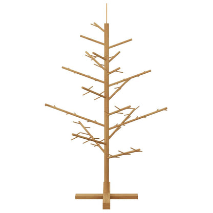 Wooden Christmas Tree with Stand Brown 125 cm Solid pine wood