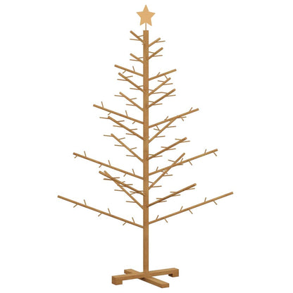 Wooden Christmas Tree with Stand Brown 150 cm Solid pine wood