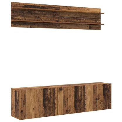 TV Units Wall-mounted 6 pcs Old wood Engineered wood