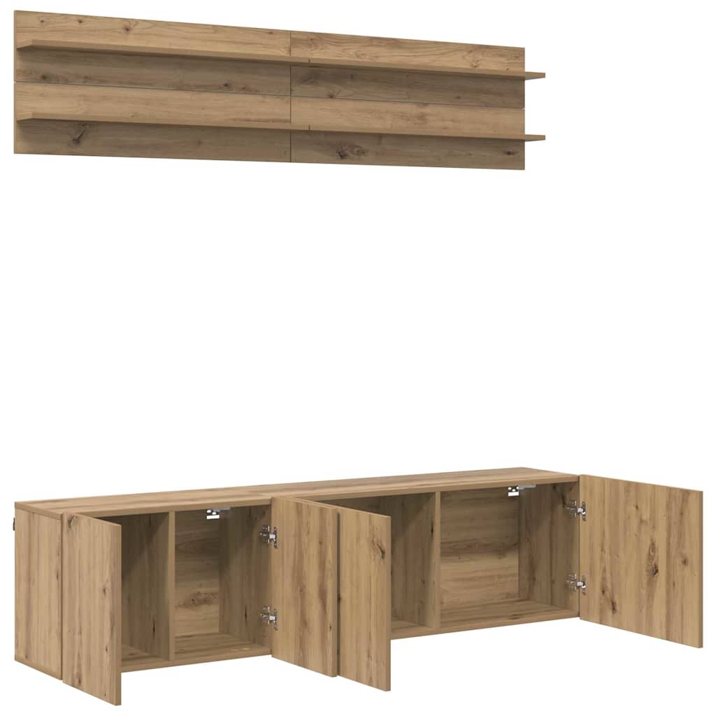 TV Units Wall-mounted 6 pcs Artisan oak Engineered wood