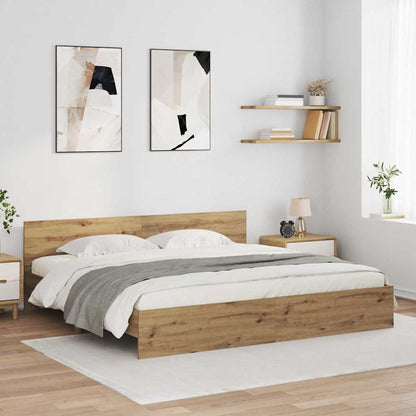 Bed Frame Artisan Oak 180 x 200 cm Engineered Wood