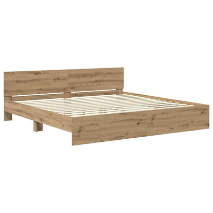 Bed Frame Artisan Oak 180 x 200 cm Engineered Wood