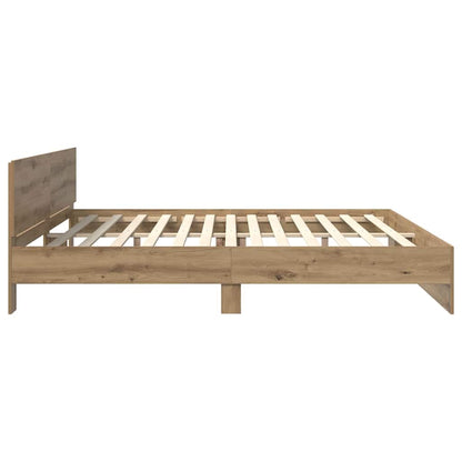 Bed Frame Artisan Oak 180 x 200 cm Engineered Wood