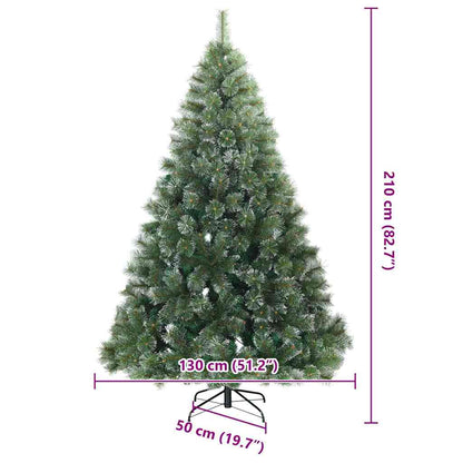Modern Artificial Hinged Christmas Tree Snow Flocked White