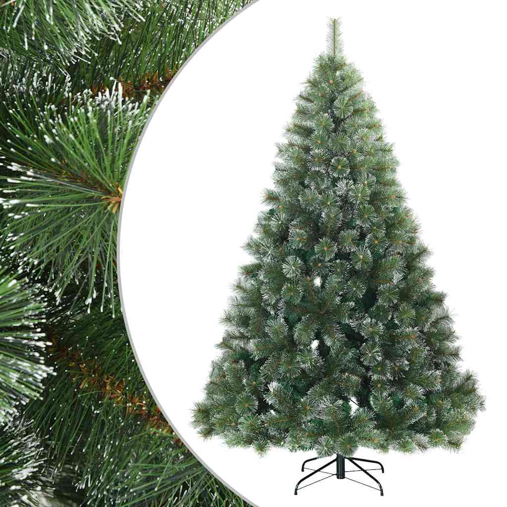 Modern Artificial Hinged Christmas Tree Snow Flocked White