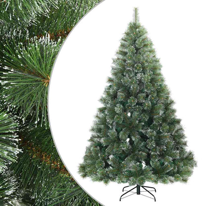 Modern Artificial Hinged Christmas Tree Snow Flocked White