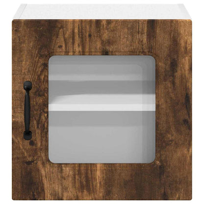 Kitchen Wall Cabinet with Door 2 pcs Smoked Oak 40 x 31 x 40 cm