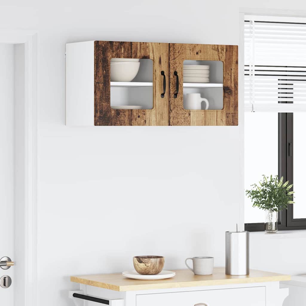 Kitchen Wall Cabinet with Shelf 2 pcs Old Wood 40 x 31 x 40 cm