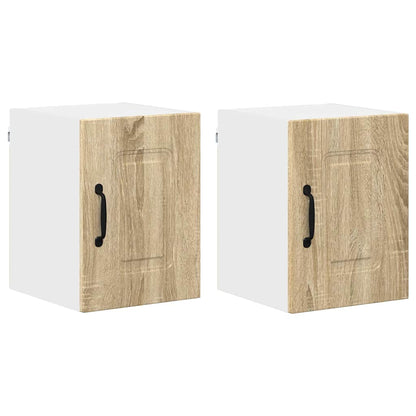 Kitchen Wall Cabinet with Door 2 pcs Sonoma Oak 30 x 31 x 40 cm