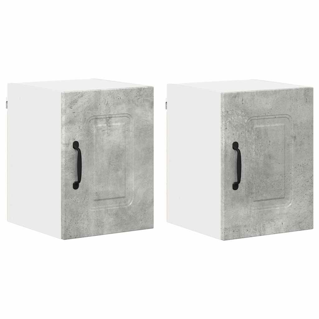 Kitchen Wall Cabinet 2 pcs Concrete Grey 30 x 31 x 40 cm