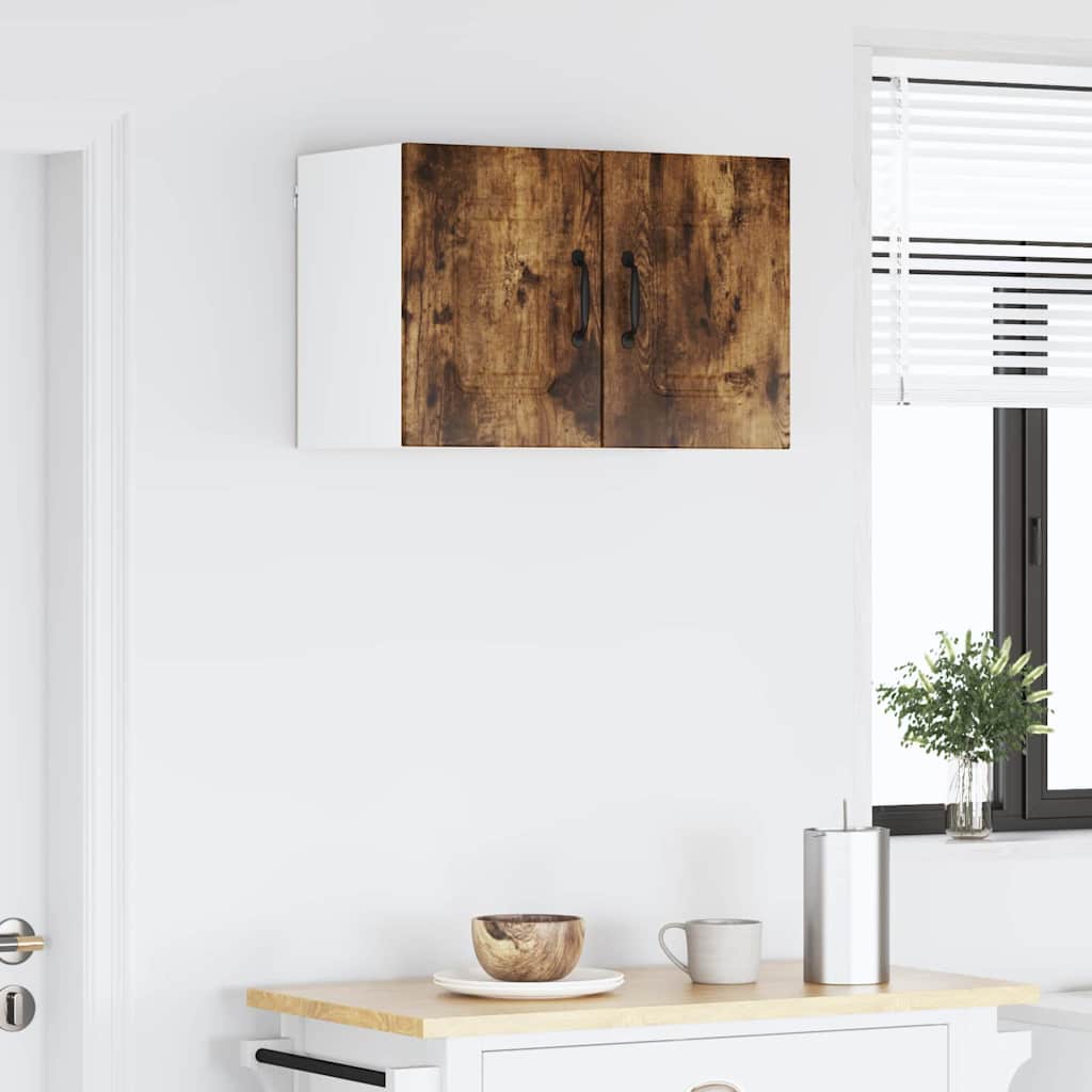 Kitchen Wall Cabinet with Door 2 pcs Smoked Oak 30 x 31 x 40 cm