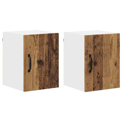 Kitchen Wall Cabinet with Shelf 2 pcs Old Wood 30 x 31 x 40 cm