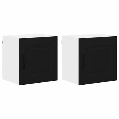 Kitchen Wall Cabinet with Shelf 2 pcs Black 40 x 31 x 40 cm