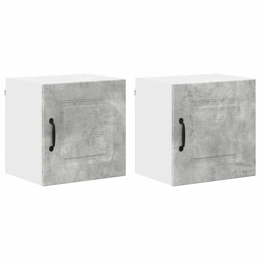 Kitchen Wall Cabinet 2 pcs Concrete Grey 40 x 31 x 40 cm