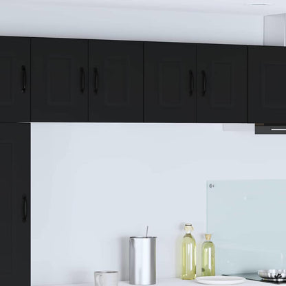 Kitchen Wall Cabinet with Shelf 2 pcs Black 60 x 31 x 40 cm