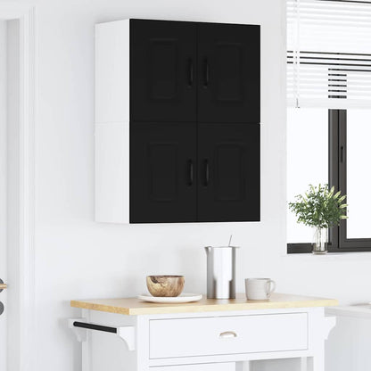Kitchen Wall Cabinet with Shelf 2 pcs Black 60 x 31 x 40 cm