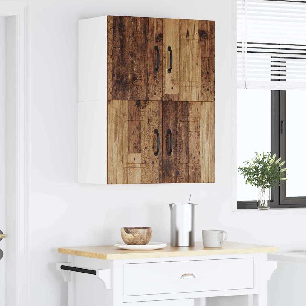 Kitchen Wall Cabinet with Shelf 2 pcs Old Wood 60 x 31 x 40 cm