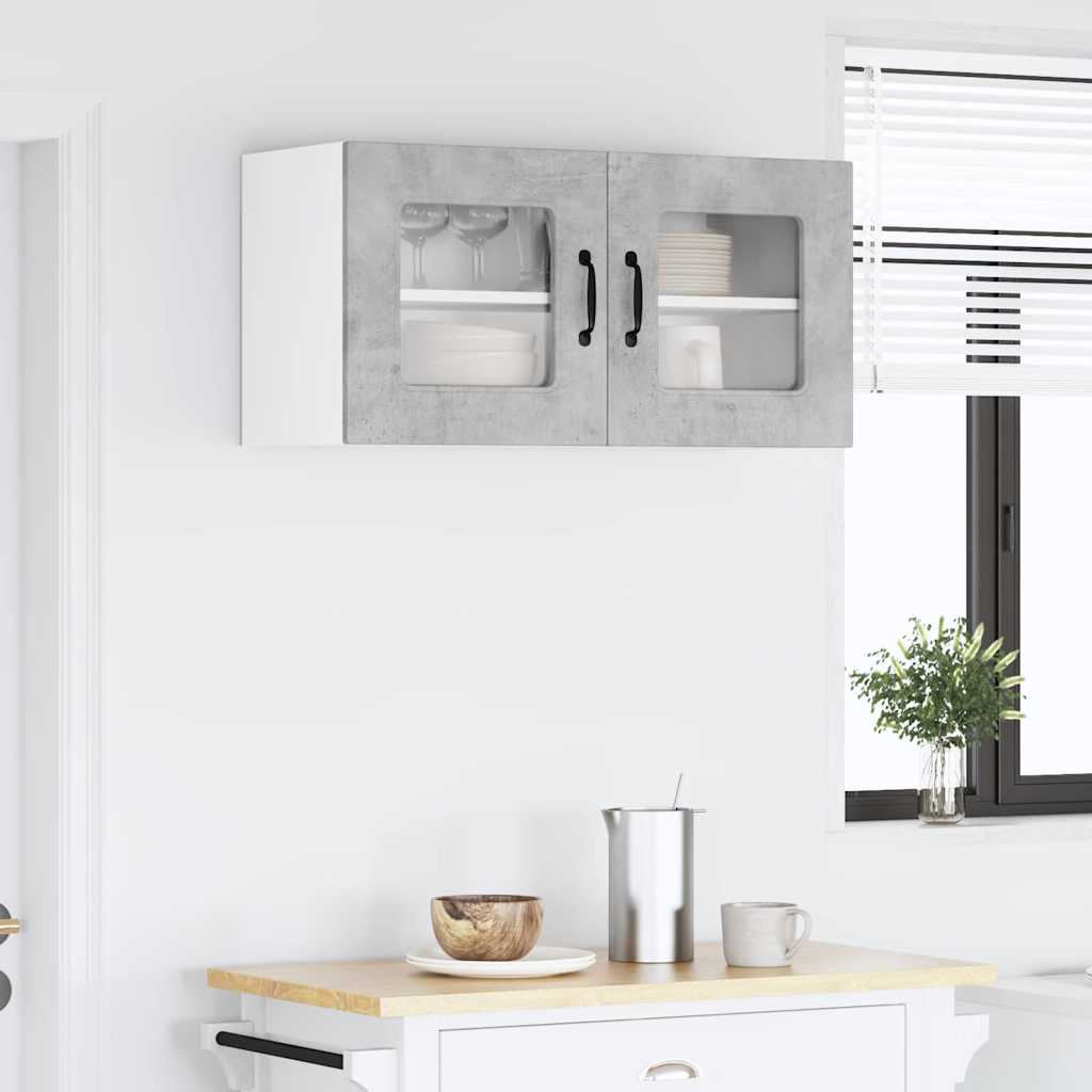 Kitchen Wall Cabinet with Shelf Concrete Grey 80 x 31 x 40 cm