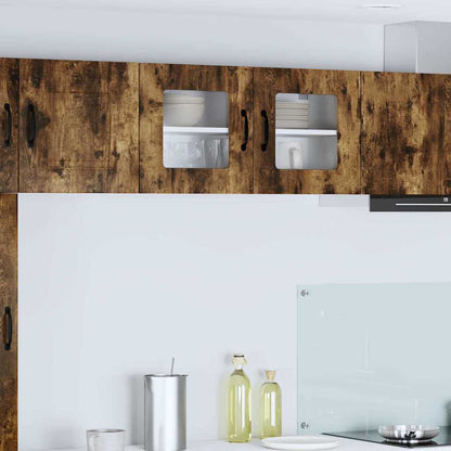Kitchen Wall Cabinet Smoked Oak 80 x 31 x 40 cm Engineered Wood