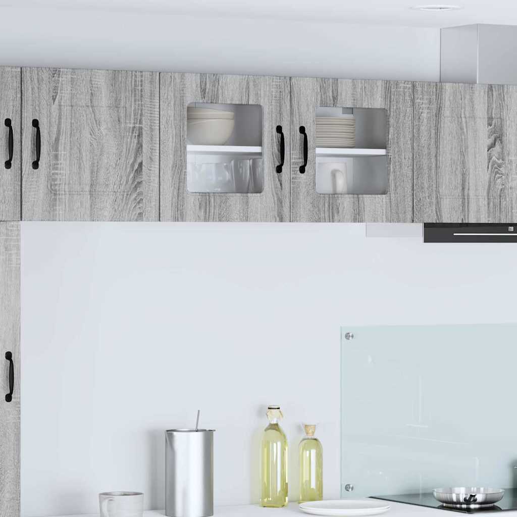 Kitchen Wall Cabinet with Shelf Grey Sonoma 80 x 31 x 40 cm