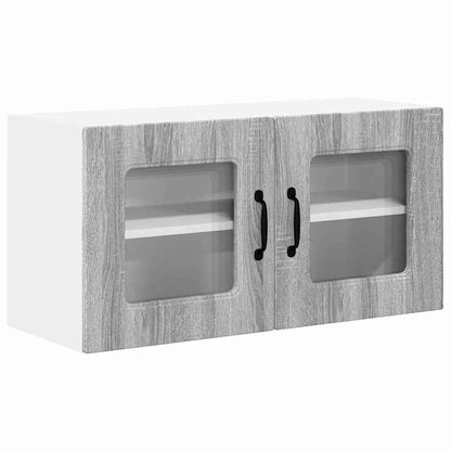 Kitchen Wall Cabinet with Shelf Grey Sonoma 80 x 31 x 40 cm