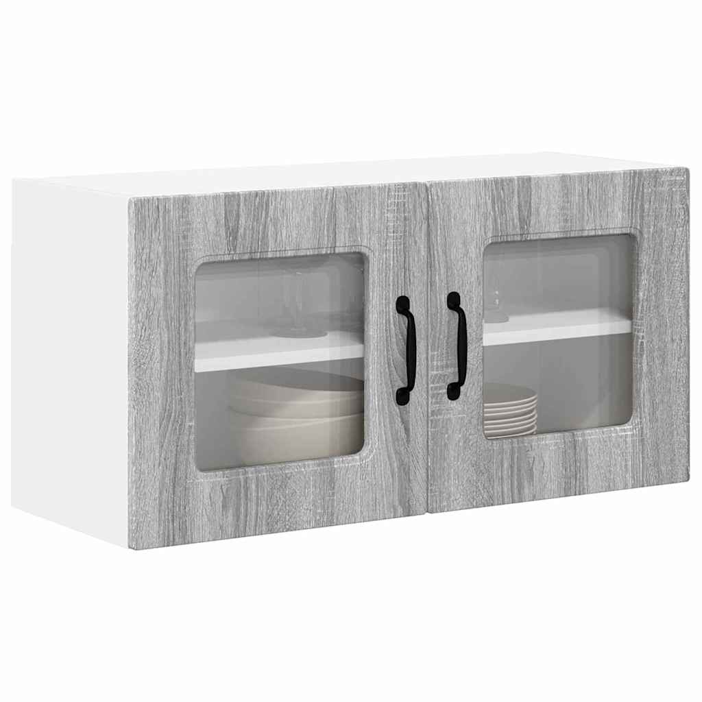 Kitchen Wall Cabinet with Shelf Grey Sonoma 80 x 31 x 40 cm