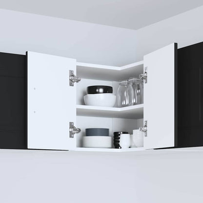 Kitchen Wall Cabinet Black 57 x 57 x 40 cm Engineered Wood