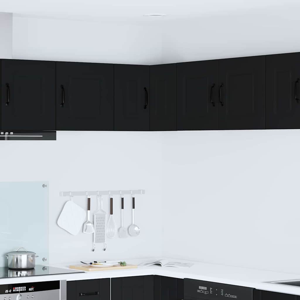 Kitchen Wall Cabinet Black 57 x 57 x 40 cm Engineered Wood