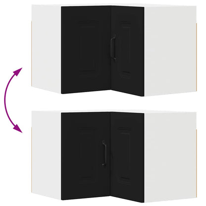 Kitchen Wall Cabinet Black 57 x 57 x 40 cm Engineered Wood
