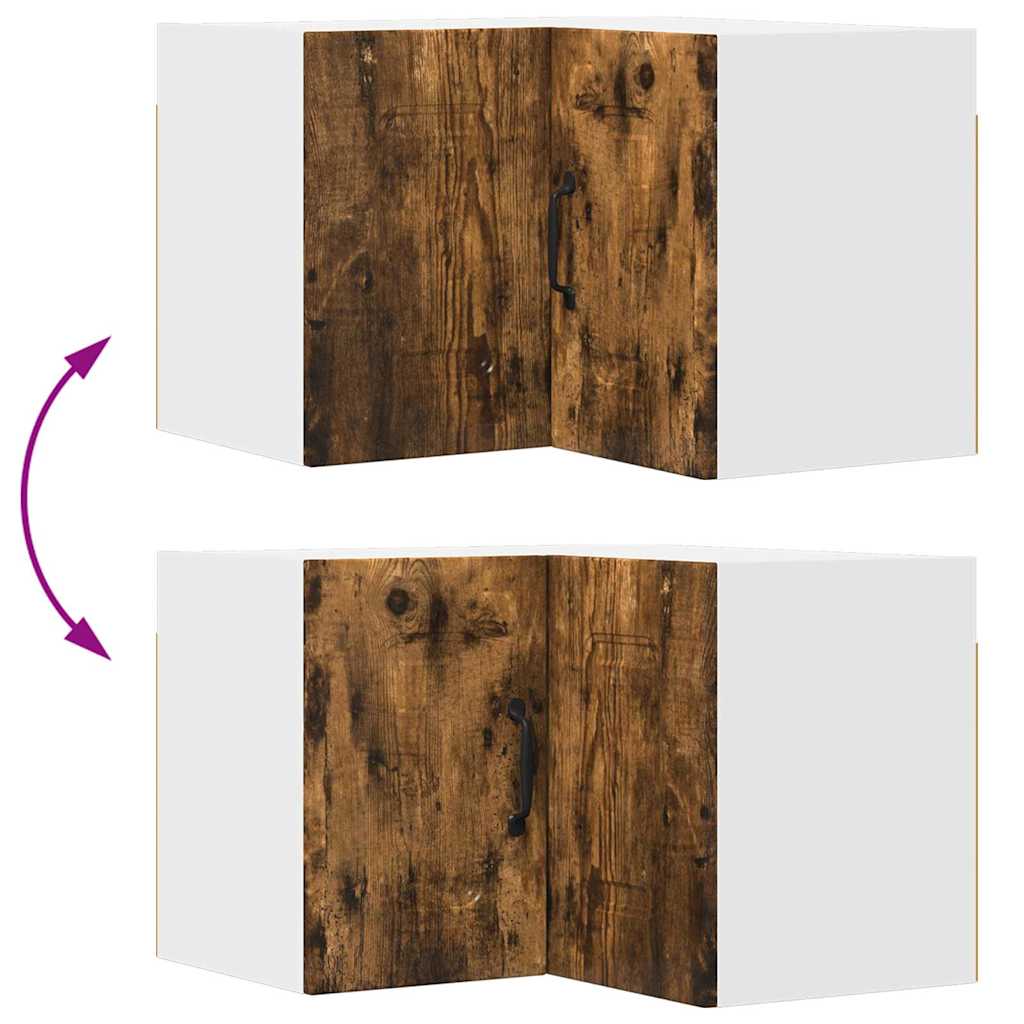 Kitchen Wall Cabinet Smoked Oak 57 x 57 x 40 cm Engineered Wood