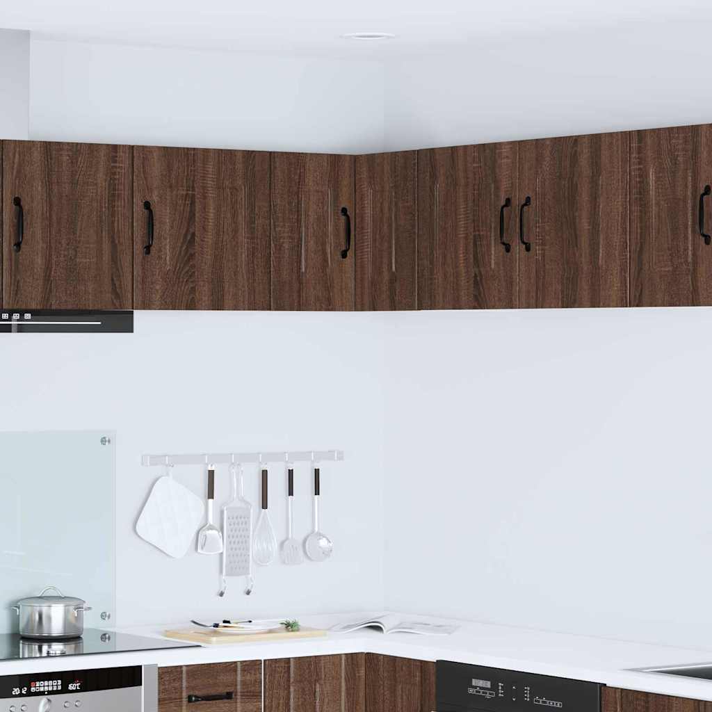 Kitchen Wall Cabinet Brown Oak 57 x 57 x 40 cm Engineered Wood