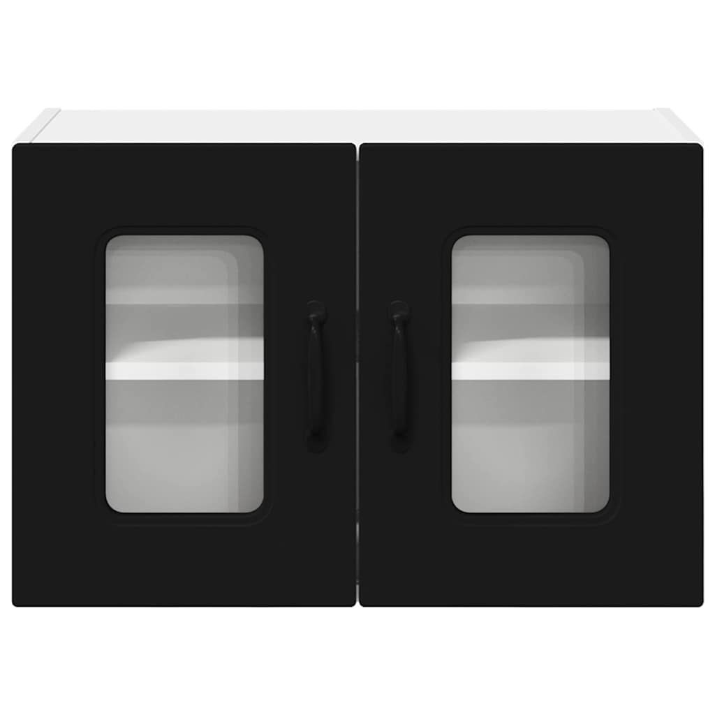 Kitchen Wall Cabinet with Shelf 2 pcs Black 60 x 31 x 40 cm