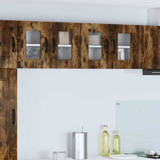 Kitchen Wall Cabinet Smoked Oak 60 x 31 x 40 cm Engineered Wood