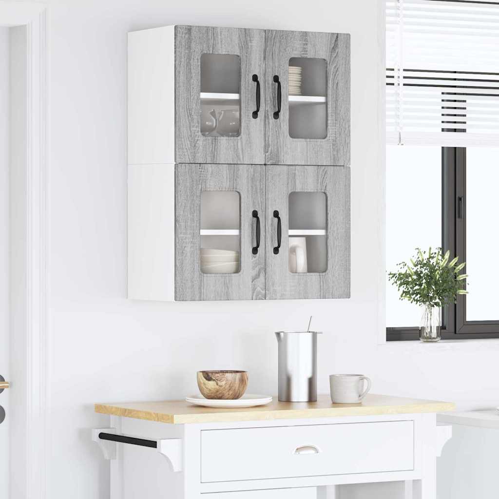 Kitchen Wall Cabinet with Shelf Grey Sonoma 60 x 31 x 40 cm