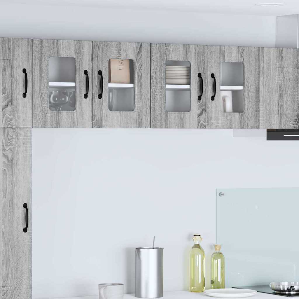 Kitchen Wall Cabinet 2 pcs Grey Sonoma 60 x 31 x 40 cm