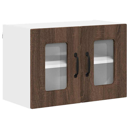 Kitchen Wall Cabinet with Shelf 2 pcs Brown Oak 60 x 31 x 40 cm