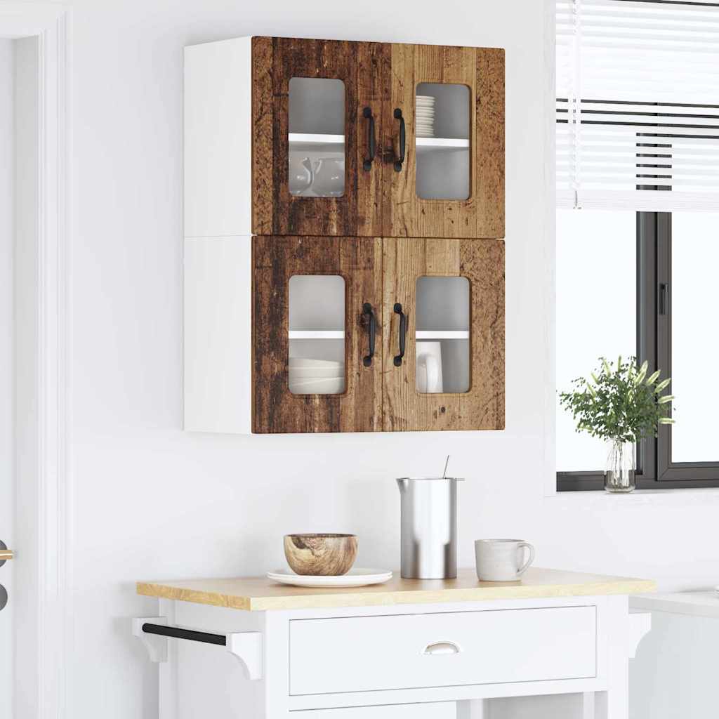 Kitchen Wall Cabinet with Shelf 2 pcs Old Wood 60 x 31 x 40 cm