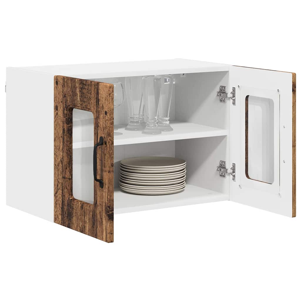 Kitchen Wall Cabinet with Shelf 2 pcs Old Wood 60 x 31 x 40 cm