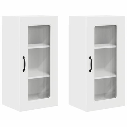 Kitchen Wall Cabinet with Shelf 2 pcs White 40 x 31 x 80 cm