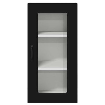 Kitchen Wall Cabinet Black 40 x 31 x 80 cm Engineered Wood