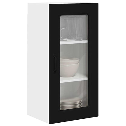 Kitchen Wall Cabinet with Shelf 2 pcs Black 40 x 31 x 80 cm