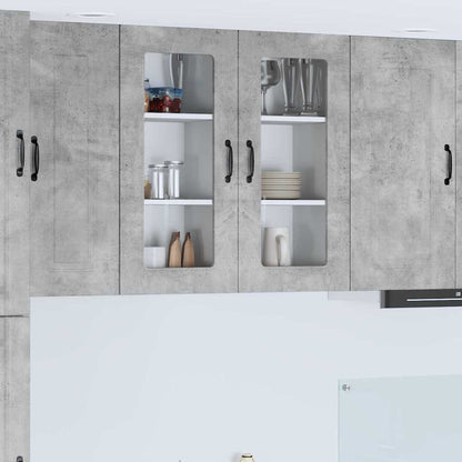 Kitchen Wall Cabinet with Shelf Concrete Grey 40 x 31 x 80 cm