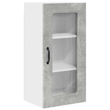 Kitchen Wall Cabinet with Shelf Concrete Grey 40 x 31 x 80 cm
