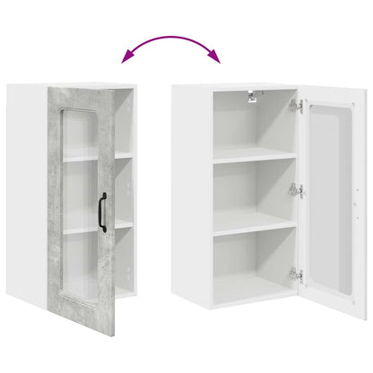 Kitchen Wall Cabinet with Shelf Concrete Grey 40 x 31 x 80 cm